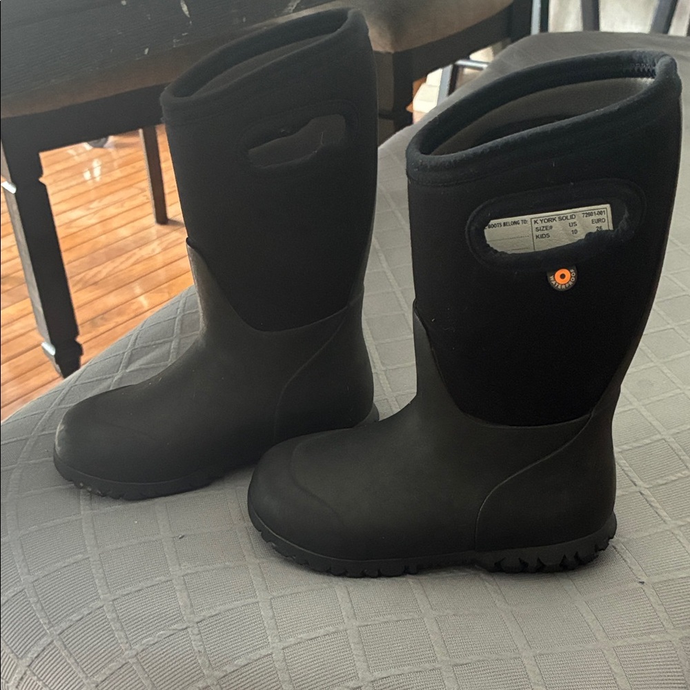 Bogs Black Kids Rain & Snow Boots